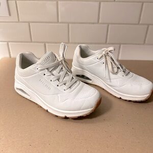 SKETCHERS 8.5 Woman Street Uno wedge white memory foam comfort casual sneaker